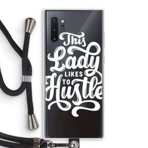Hustle Lady: Samsung Galaxy Note 10 Plus Transparant Hoesje met koord