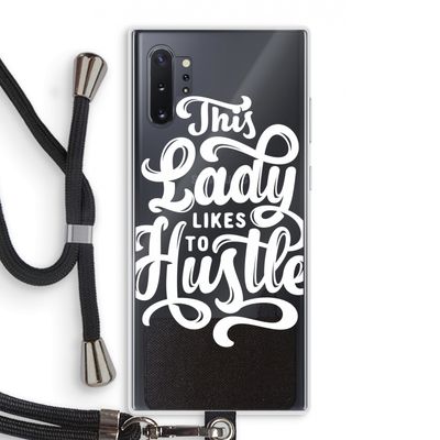 Hustle Lady: Samsung Galaxy Note 10 Plus Transparant Hoesje met koord
