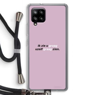 uzelf graag zien: Samsung Galaxy A42 5G Transparant Hoesje met koord