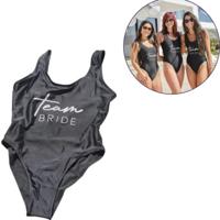 Ginger Ray badpak team bride zwart maat m | 8 stuks