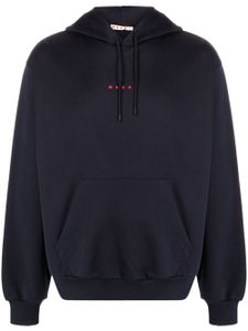 Marni hoodie en coton à logo imprimé - Bleu