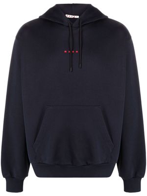 Marni hoodie en coton à logo imprimé - Bleu
