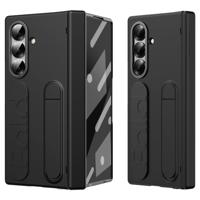 Lunso Samsung Galaxy Z Fold 7 backcover hoes met Kickstand & Polsband - Zwart Lunso Samsung Galaxy Z Fold 7 backcover hoes met Kickstand & Polsband - Zwart