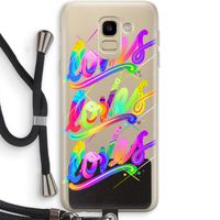 Loves: Samsung Galaxy J6 (2018) Transparant Hoesje met koord Loves: Samsung Galaxy J6 (2018) Transparant Hoesje met koord