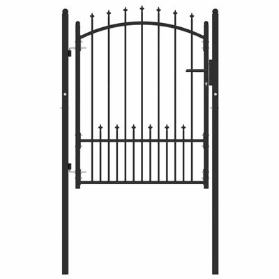 Hekpoort met slot Zwart 100 x 125 cm Poedergecoat staal