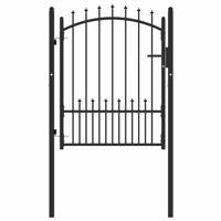 Hekpoort met slot Zwart 100 x 125 cm Poedergecoat staal