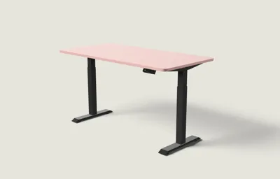 Desktronic HomeOne bureau Zwart / Zachtroze / 160x80 cm