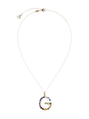 Dolce & Gabbana collier en pierre précieuse à pendentif G - Or