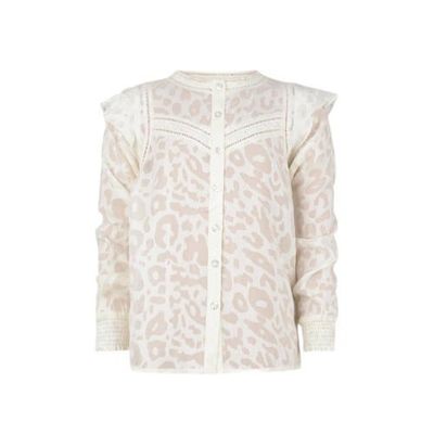 Shoeby Jill & Mitch blouse Boho met all over print ecru