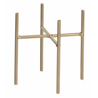 Mica Decorations - bloempot plantenpot standaard / verhoger - goud - B14 x H13.5 cm - metaal