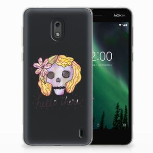 Silicone Back Case Nokia 2 Boho Skull