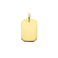 14k Geelgouden Graveerhanger - Persoonlijk en Tijdloos Sieraad met een Totale Hoogte van 20 mm