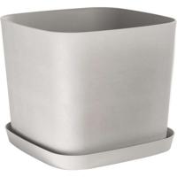 Vierkante bloempot - TUIN ID - Swing Square - 36 L - 40 x 40 x 32 cm - Witte steen