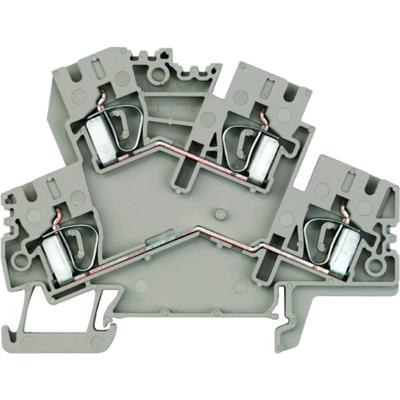 Weidmüller 8670750000-50 Klem 2-etages Spanveer Donkerbeige 50 stuk(s)
