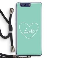 Best heart pastel: Honor 9 Transparant Hoesje met koord
