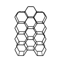 Wijnrek Salbris 12 flessen zwart