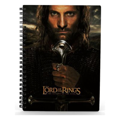 Lord of the Rings Notebook with 3D-Effect Aragorn