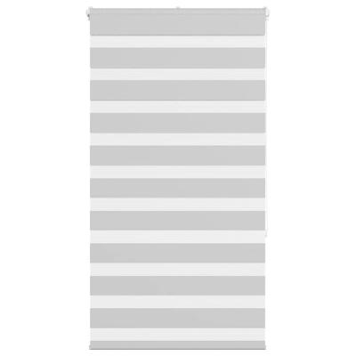 VidaXL Zebra rolgordijn 75x150 cm stofbreedte 70,9 cm lichtgrijs