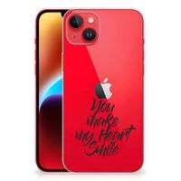 iPhone 14 Plus Siliconen hoesje met naam Heart Smile