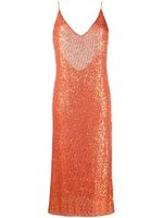 Blanca Vita robe Areca brodée de sequins - Orange