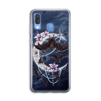 Vleermuizen Maan: Samsung Galaxy A40 Transparant Hoesje