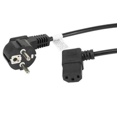 Voedingskabel Lanberg SCHUKO CEE 7/7 A IEC320 C13 Zwart