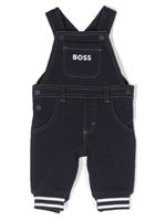 BOSS Kidswear salopette en jean à logo imprimé - Bleu