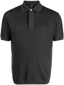 Dunhill polo à détail en mesh - Gris