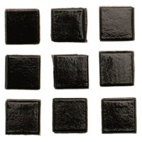 1400x stuks vierkante mozaiek steentjes zwart 1 x 1 cm - thumbnail