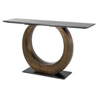 Richmond Sidetable Luna Marmer, 140cm - Brons