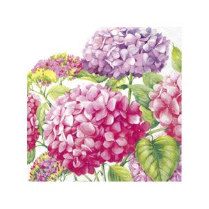 20x Gekleurde 3-laags servetten bloesems 33 x 33 cm