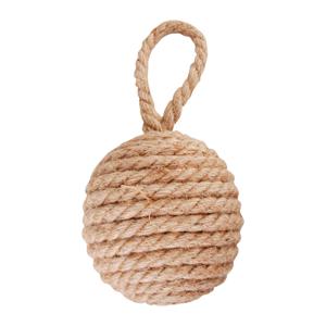 Esschert design deurstopper knoop - 1.7 kilo - bruin - jute - 14 x 14 cm