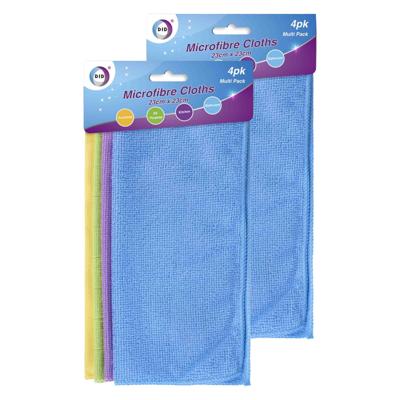Microvezel doekjes - 8x stuks - kleuren mix - schoonmaak doekjes - 23 x 23 cm