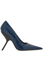 Ferragamo escarpins Eva 120 mm à effet peau de crocodile - Bleu Ferragamo escarpins Eva 120 mm à effet peau de crocodile - Bleu