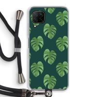 Monstera leaves: Huawei P40 Lite Transparant Hoesje met koord