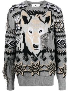 ETRO pull à broderies - Gris