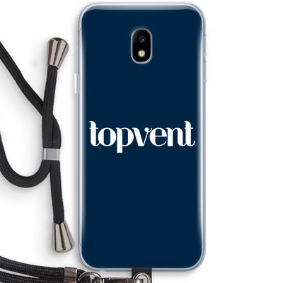 Topvent Navy: Samsung Galaxy J3 (2017) Transparant Hoesje met koord