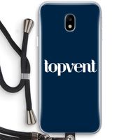 Topvent Navy: Samsung Galaxy J3 (2017) Transparant Hoesje met koord