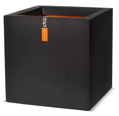 Capi Pot vierkant 50x50x50 cm zwart