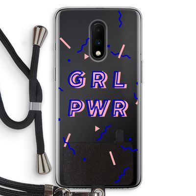 GRL PWR: OnePlus 7 Transparant Hoesje met koord