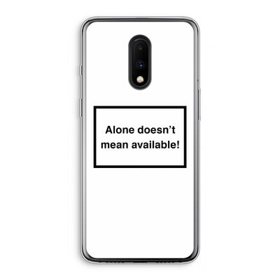 Alone: OnePlus 7 Transparant Hoesje