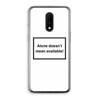 Alone: OnePlus 7 Transparant Hoesje