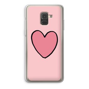 Hartje: Samsung Galaxy A8 (2018) Transparant Hoesje