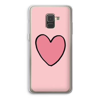 Hartje: Samsung Galaxy A8 (2018) Transparant Hoesje