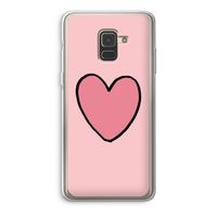 Hartje: Samsung Galaxy A8 (2018) Transparant Hoesje