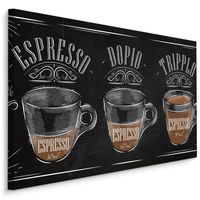 Schilderij - Koffie, Espresso, Reclame, Premium Print