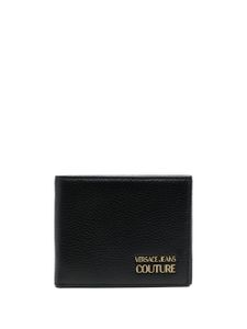 Versace Jeans Couture portefeuille en cuir à plaque logo - Noir