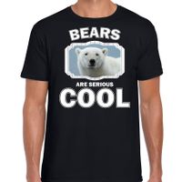 Dieren witte ijsbeer t-shirt zwart heren - bears are cool shirt - thumbnail