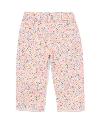 HEMA Babybroek loose fit bloemen ecru (ecru)