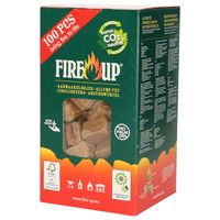 Fire-up Barbecue aanmaakblokjes - 100x - bruin - reukloos - niet giftig - BBQ   - - thumbnail